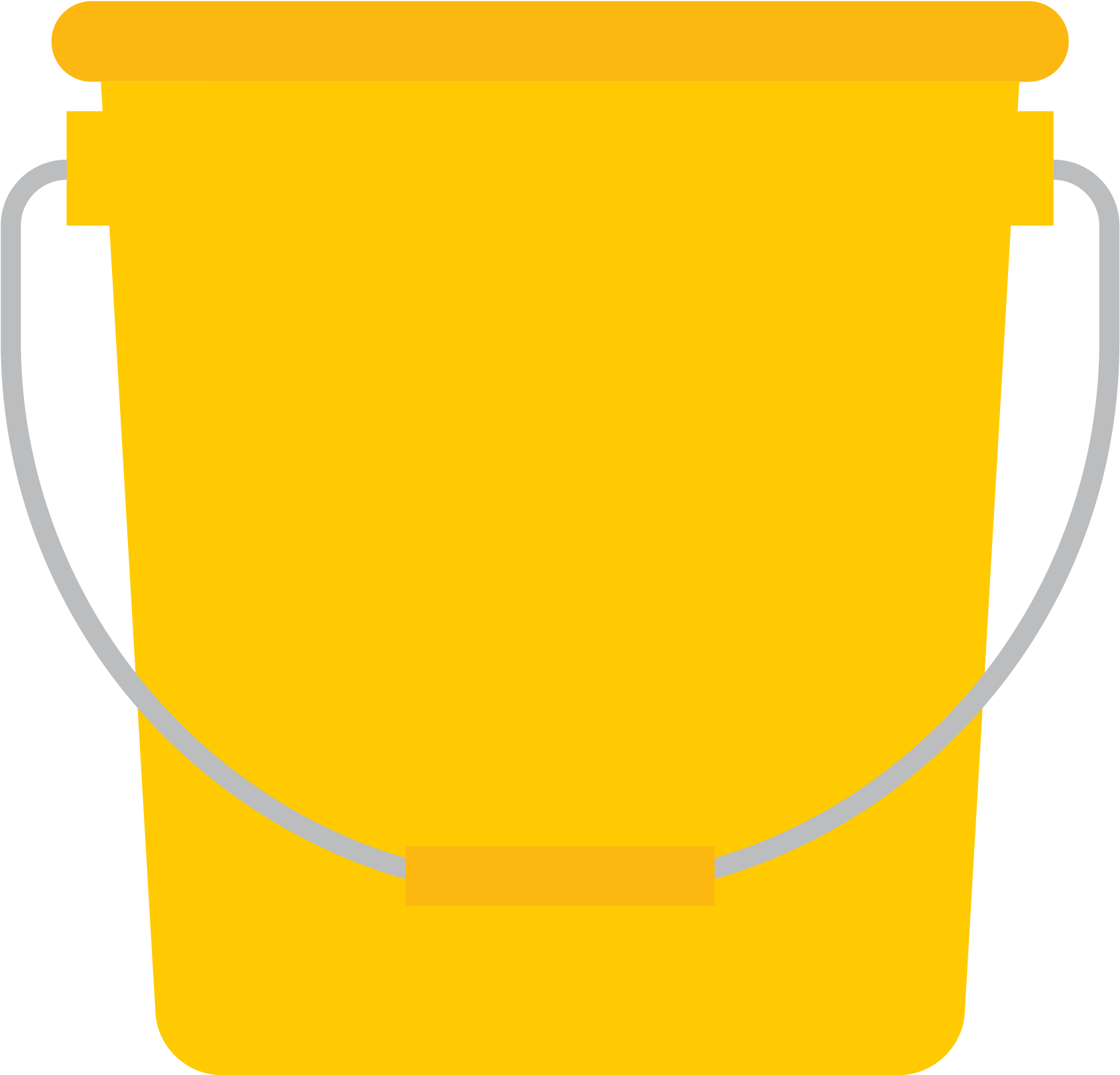 Vector Cartoon Orange Water Bucket - Vector Graphics (1785x1741)