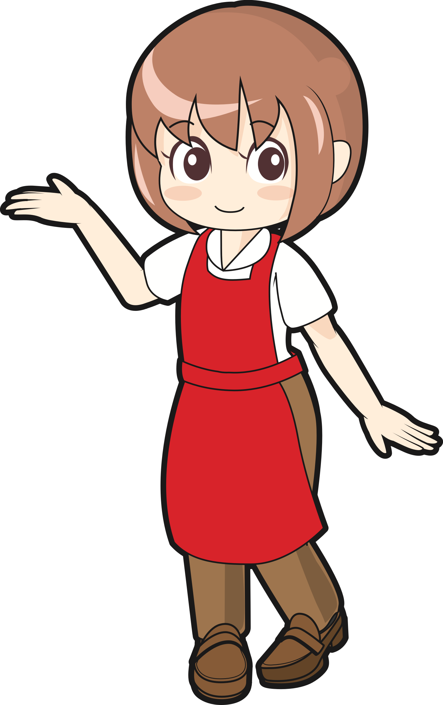 Big Image - Store Clerk Clipart (1506x2395)