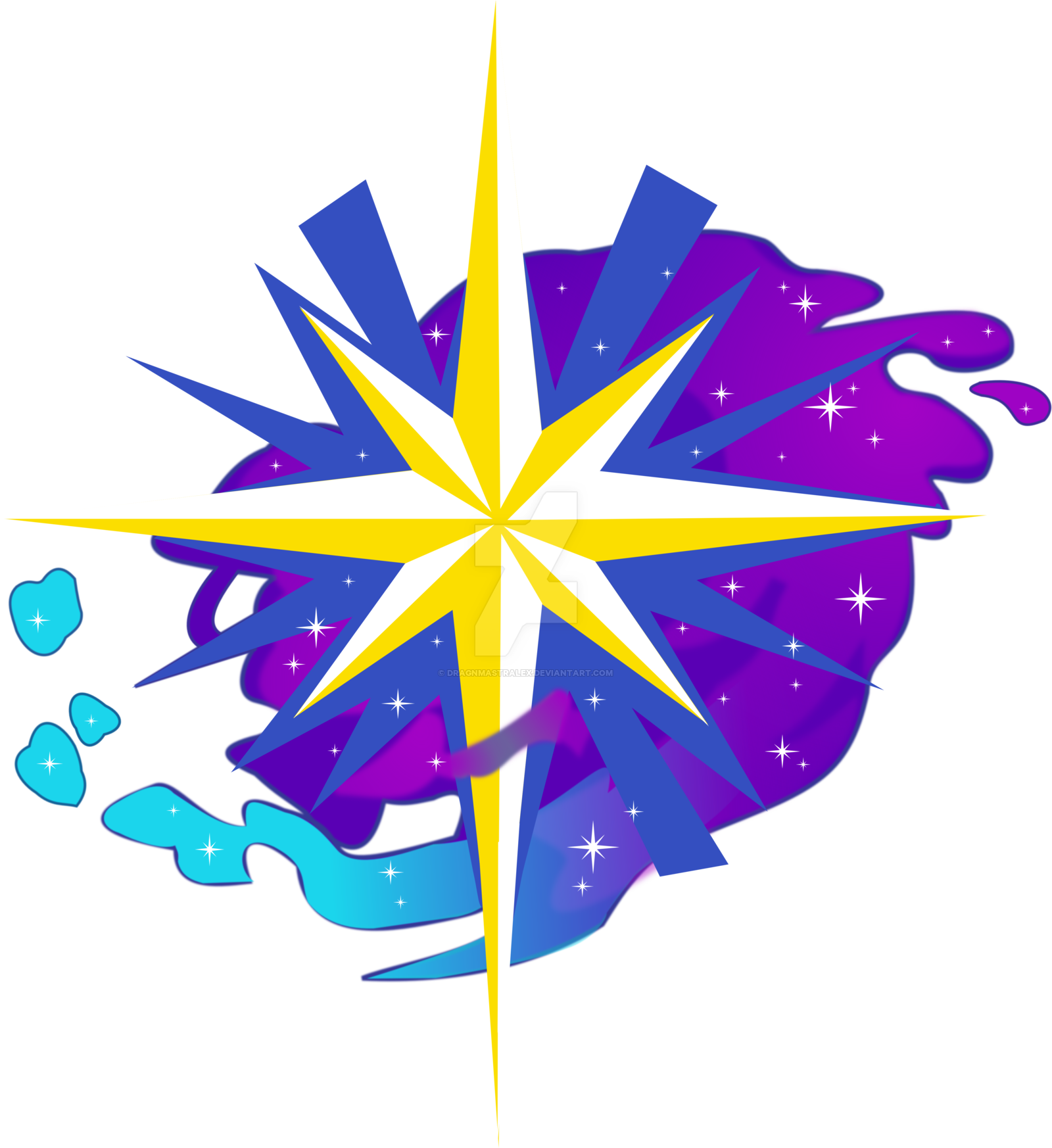 Dragnmastralex Starry Night Cutie Mark - Mlp Magic Cutie Mark (1600x1746)