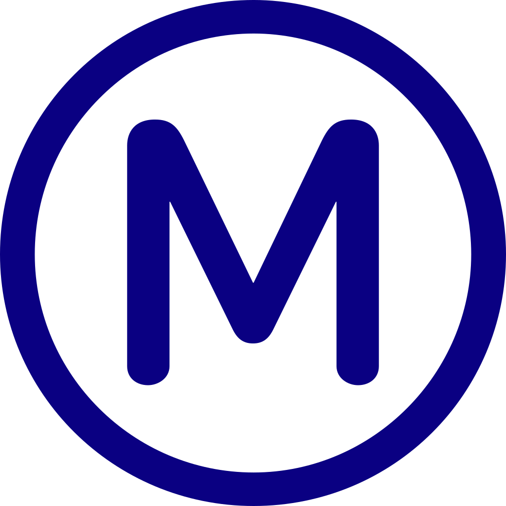 File - Metro-m - Svg - Metro Paris Logo Png (1024x1024)