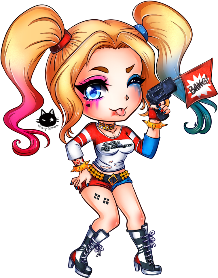 Harley Quinn By Starry Eyed Neko - Art (802x997)