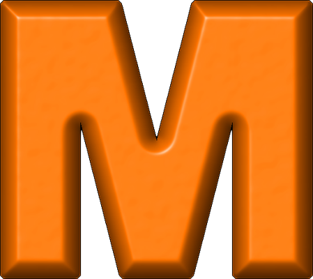 Orange Letter M Png (449x400)