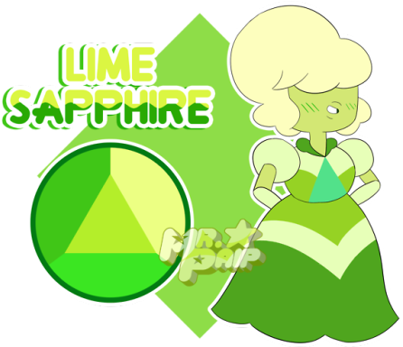 🍋 Lime Sapphire - Cartoon (500x421)