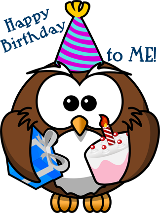Birthday-owl - Cartoon Owl Shower Curtain (324x432)