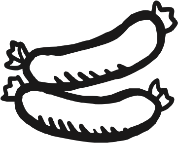 Sausage All'uva - Sausages Black And White (420x420)