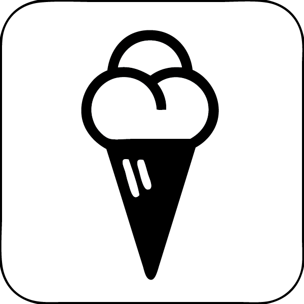 Png B/w - Symbols For Ice Cream (600x600)