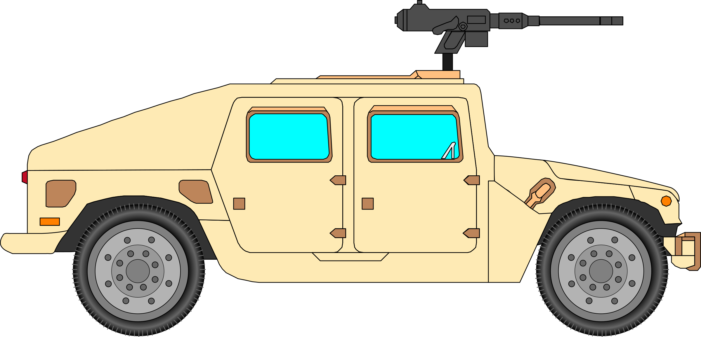Clipart - - Military Car Png (2400x1155)