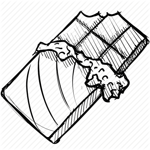 Chocolate Drawing - Barra De Chocolate Desenho (512x512)