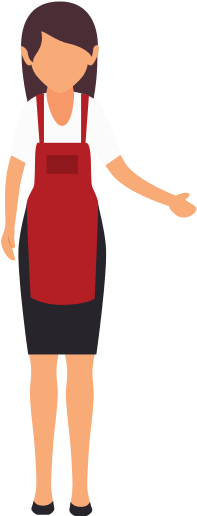 Avatar Woman Wearing Red Apron - Vector Graphics (550x550)