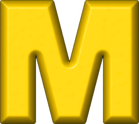 Yellow Letter M Clipart (449x400)