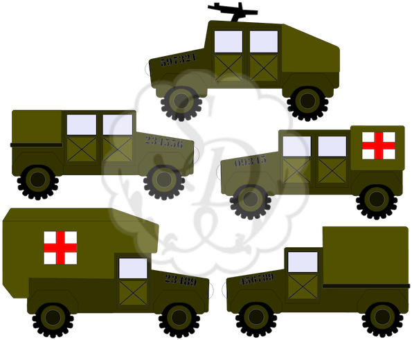Army Vehicles - - Pattern (600x497)