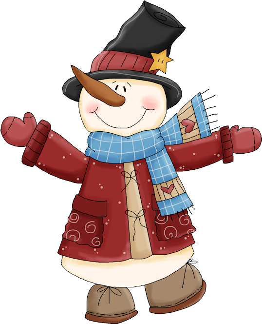 Christmas Things - Country Winter Clip Art (555x678)