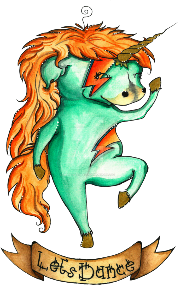 Unicorn In David Bowie Style By Oometalbrideoo - Unicorn In David Bowie Style By Oometalbrideoo (721x1109)