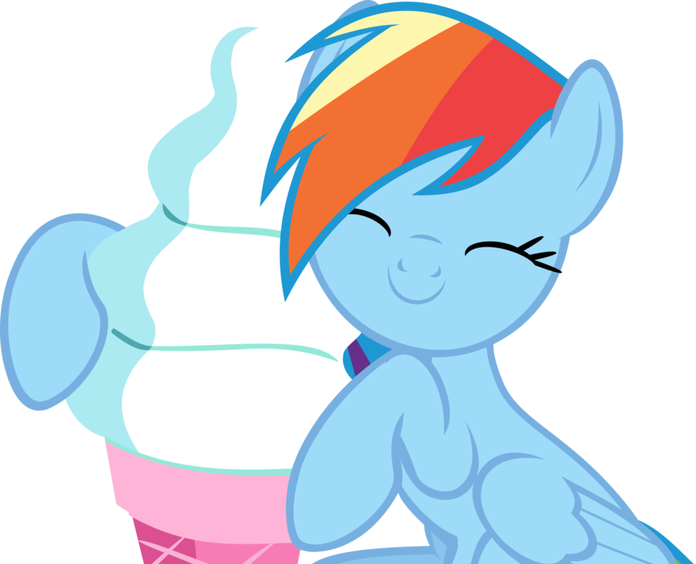 Dashie Loves Ice Cream By Pink1ejack - Ice Cream Rainbow Dash (993x804)