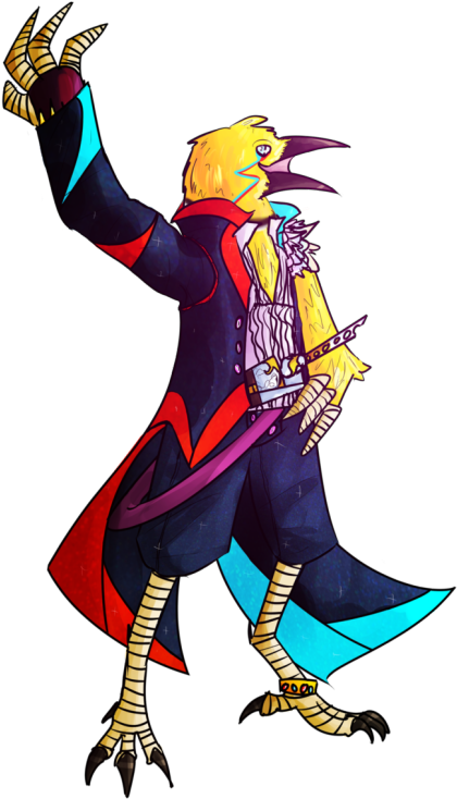 The Full-body Drawing Of David Bowie, Tengu Diva Bard - Illustration (445x750)