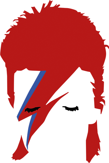 Color De Su Pared - David Bowie Pumpkin Stencil (374x559)