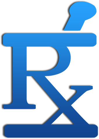 Rx Mortar Pestle Blue - Pharmacy Logo Of Rx (512x512)