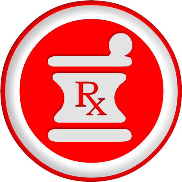Mortar Pestle Rx Symbol Clip Art Image - Rx Symbol (600x600)