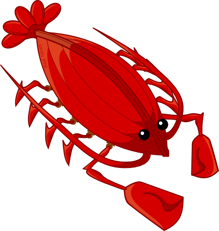 Animated Lobster By Redkutai - Lobster Animated Png (445x469)