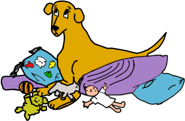 Rosie Has Built A Nest And Now Considers Her Toys To - Psychological Pregnancy Dogs Png (600x398)