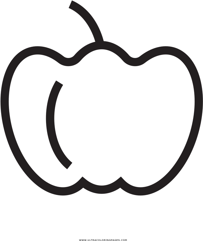 Bell Pepper Coloring Page - Bell Pepper (1000x1000)