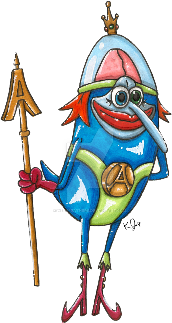 The Willy Wonka Of Atlantis By Vernfeathers - King Of Atlantis Spongebob David (600x1105)