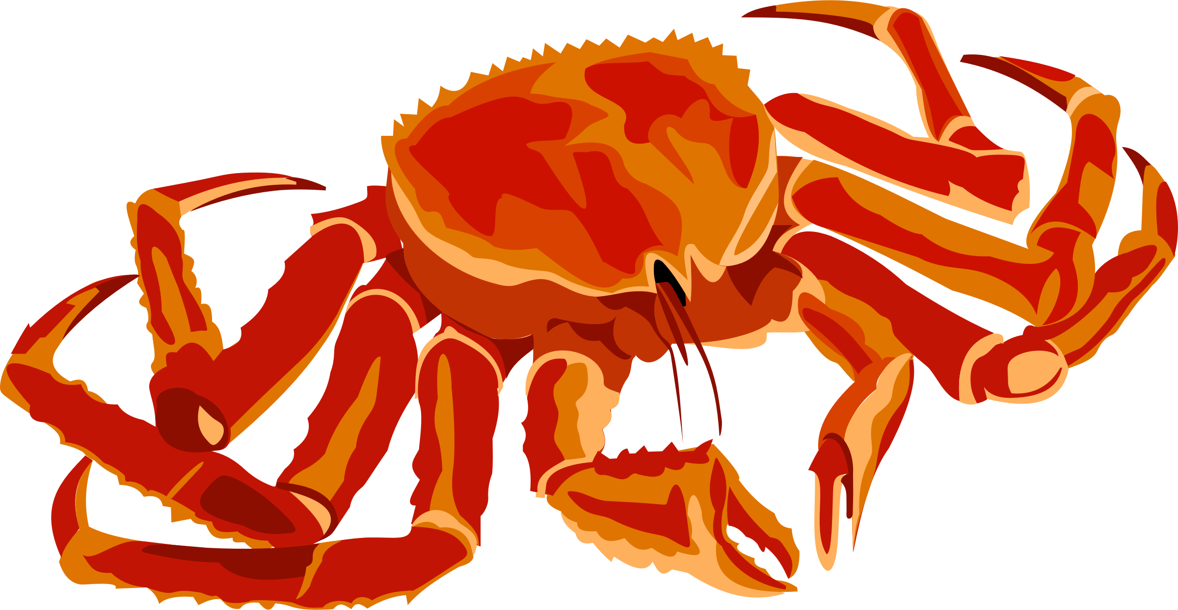 Red King Crab Clip Art - King Crab Sticker (rectangle) (2400x1244)