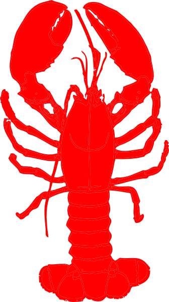 Lobster Clip Art At Clker - Lobster Vector Png (336x599)