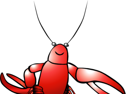 Crawfish 1 Clip Art - Crawfish Clip Art (415x310)