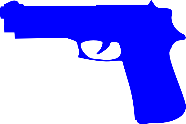 Gun Clip Art - Blue Gun Clip Art (600x401)