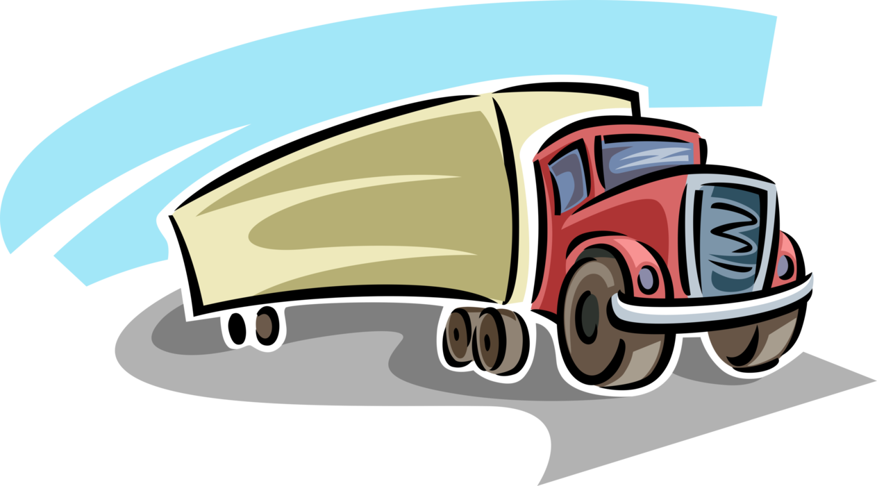 Vector Illustration Of Commercial Shipping And Delivery - Vector Graphics (1263x700)