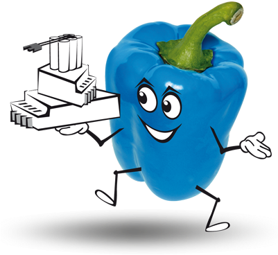 Blue Peperoni Icon - Habanero Chili (400x395)