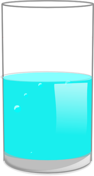 Half Full Half Empty Clip Art At Clker - Half Full Glass Clipart (318x592)