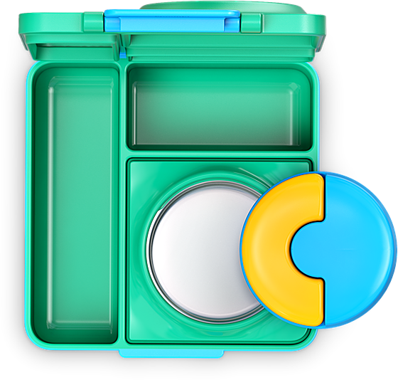 While The Leak-proof Compartments Keep Food Separate - Bento Box With Thermos (560x534)