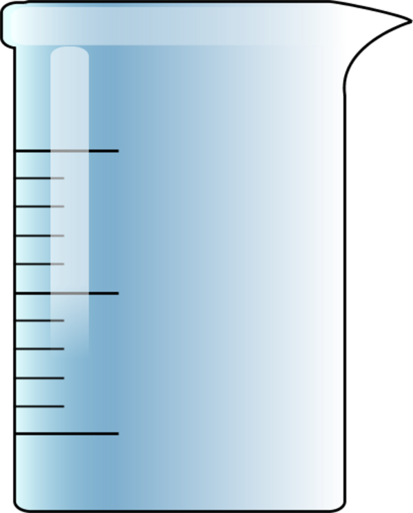 Chemistry Beaker Clipart - Full Beaker Clipart (600x745)