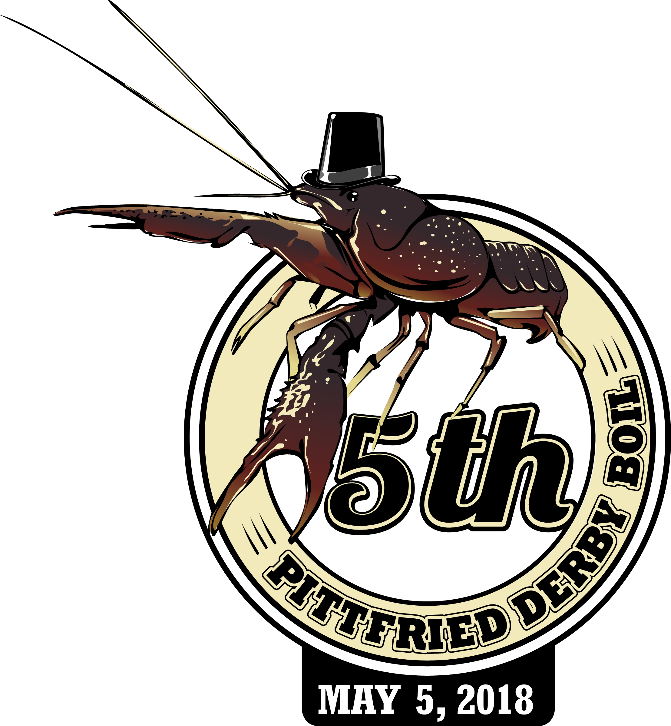 Fifth Annual Pittfried Derby Party And Crawfish Boil - Label (2216x2395)