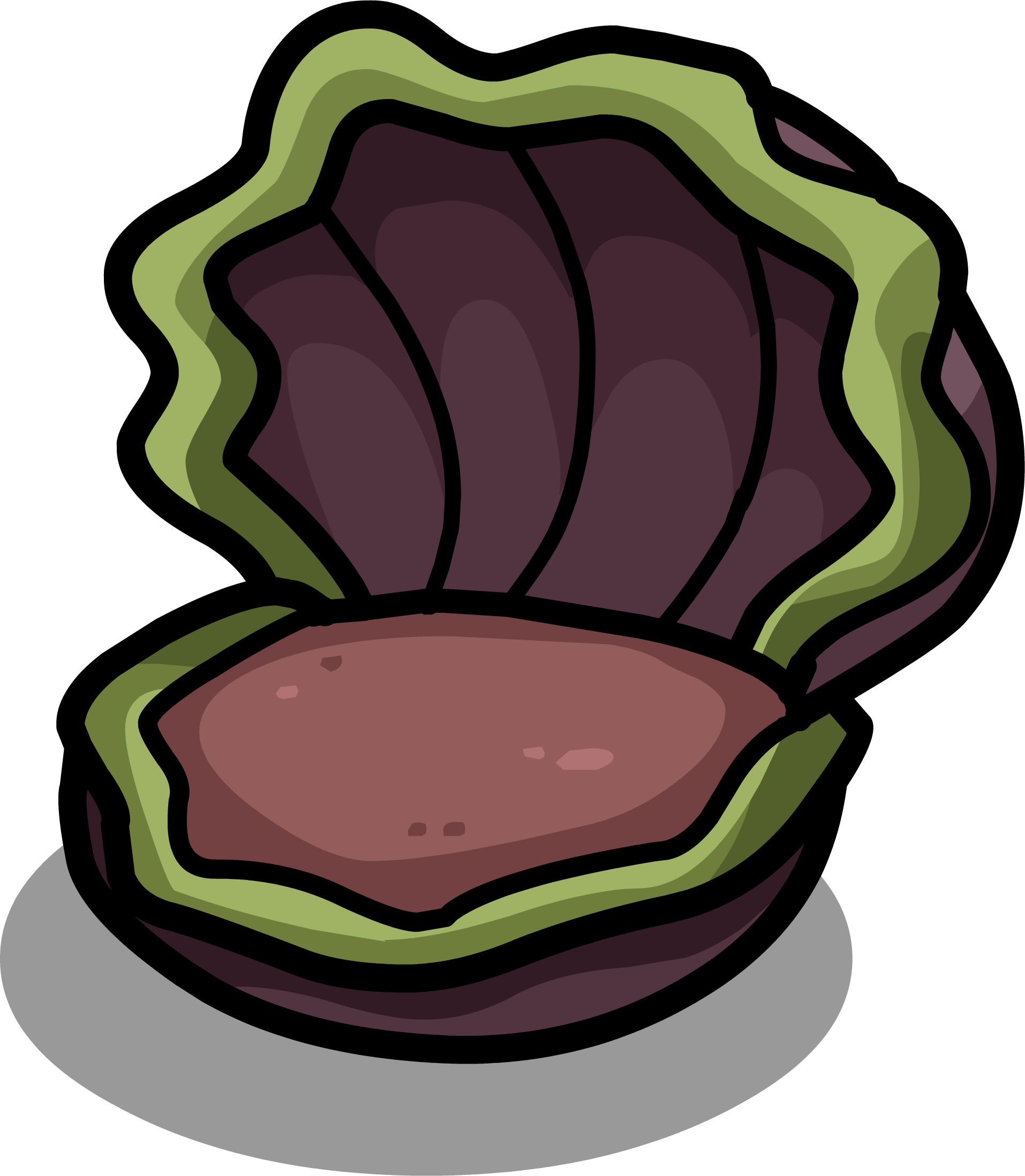 Related Clam Clipart Png - Clam Sprite (1914x2197)