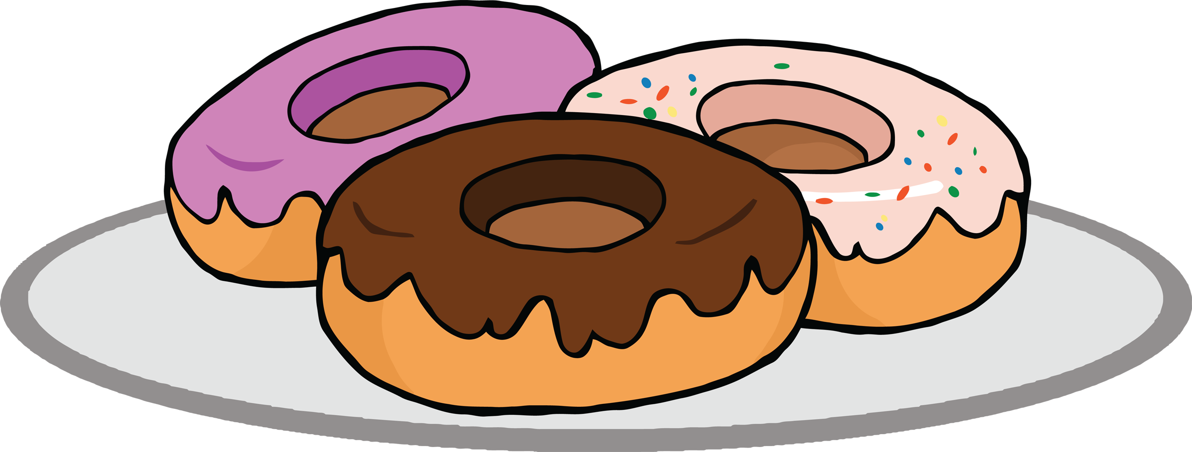 Cartoon Donut Clipart Clipart Kid 2 Cliparting Com - Donuts Clipart (2400x911)