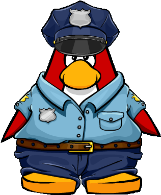 Image Coppng Club Penguin - Club Penguin Police Png (355x412)