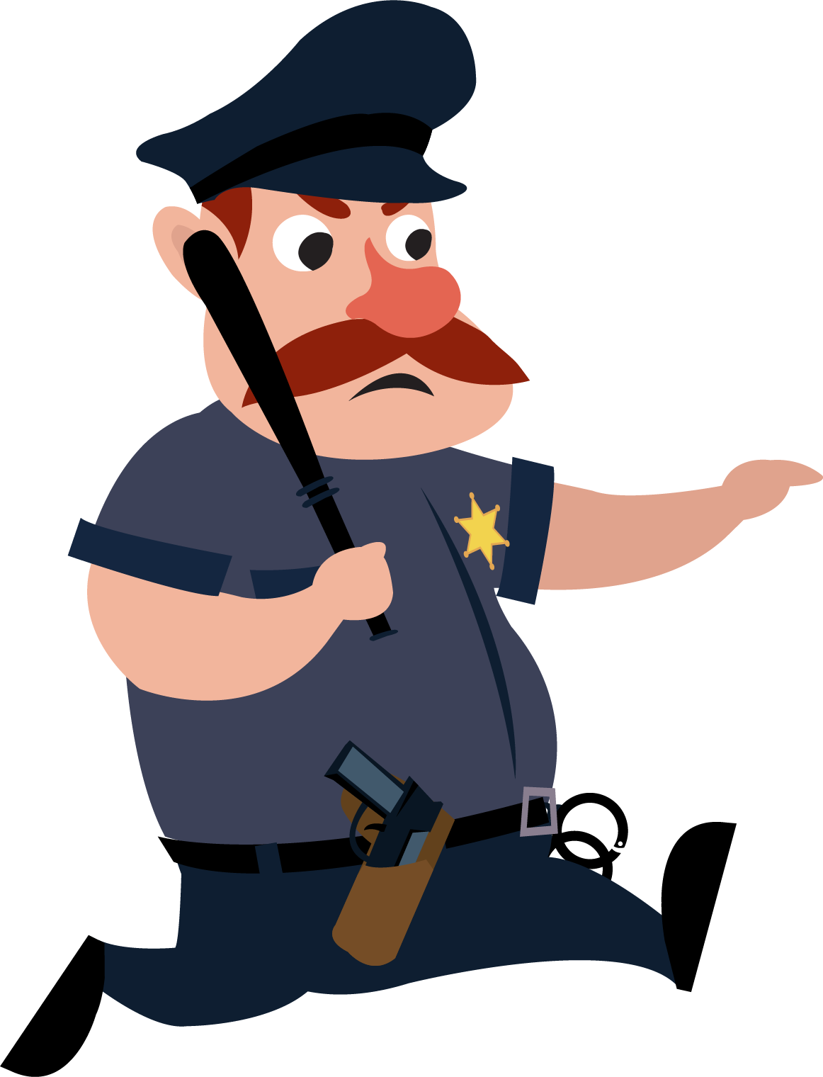 Cartoon Theft Police Officer Illustration - Police Officer Cartoon Png (1162x1520)