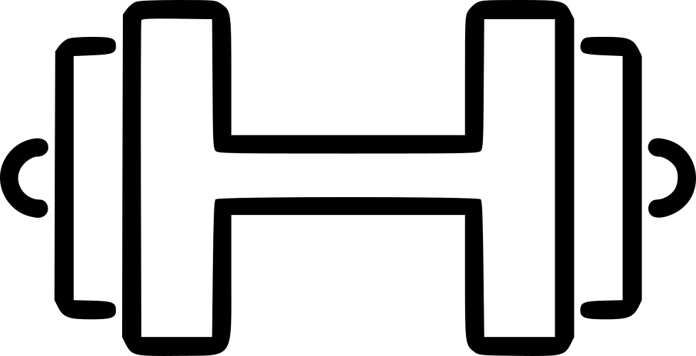 Dumbbell Weight Weightlifting Exercise Svg Png Icon - Transparent Background Dumbbell Clipart White (980x502)