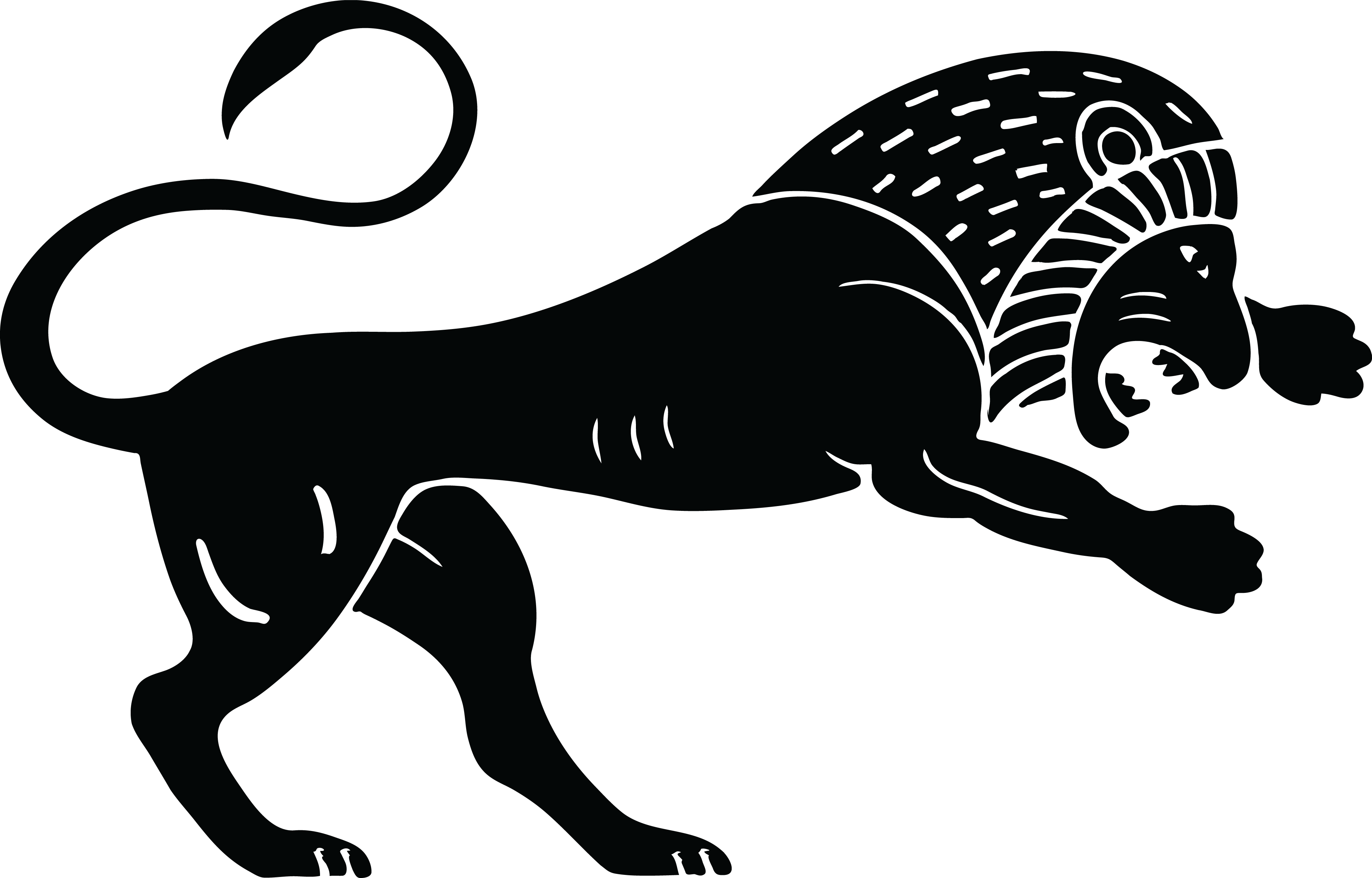 Free Clipart Of A Lion - Stylized Lion (4000x2559)