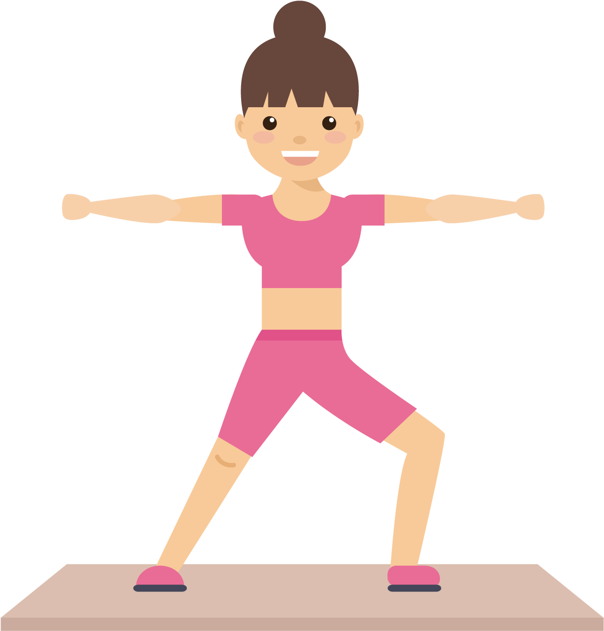 Olympic Weightlifting Cartoon - Fitness Girl Vector (1500x1500)