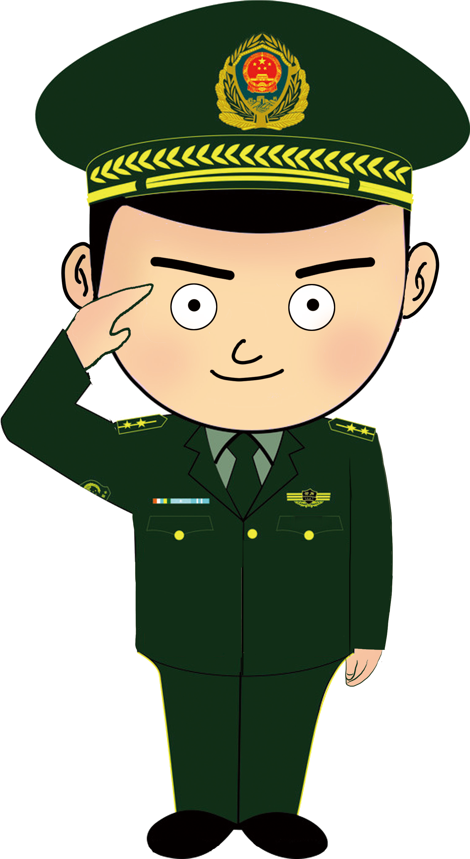 Police Officer Cartoon Police Car - صورة شرطي سعودي كرتون (4134x3543)