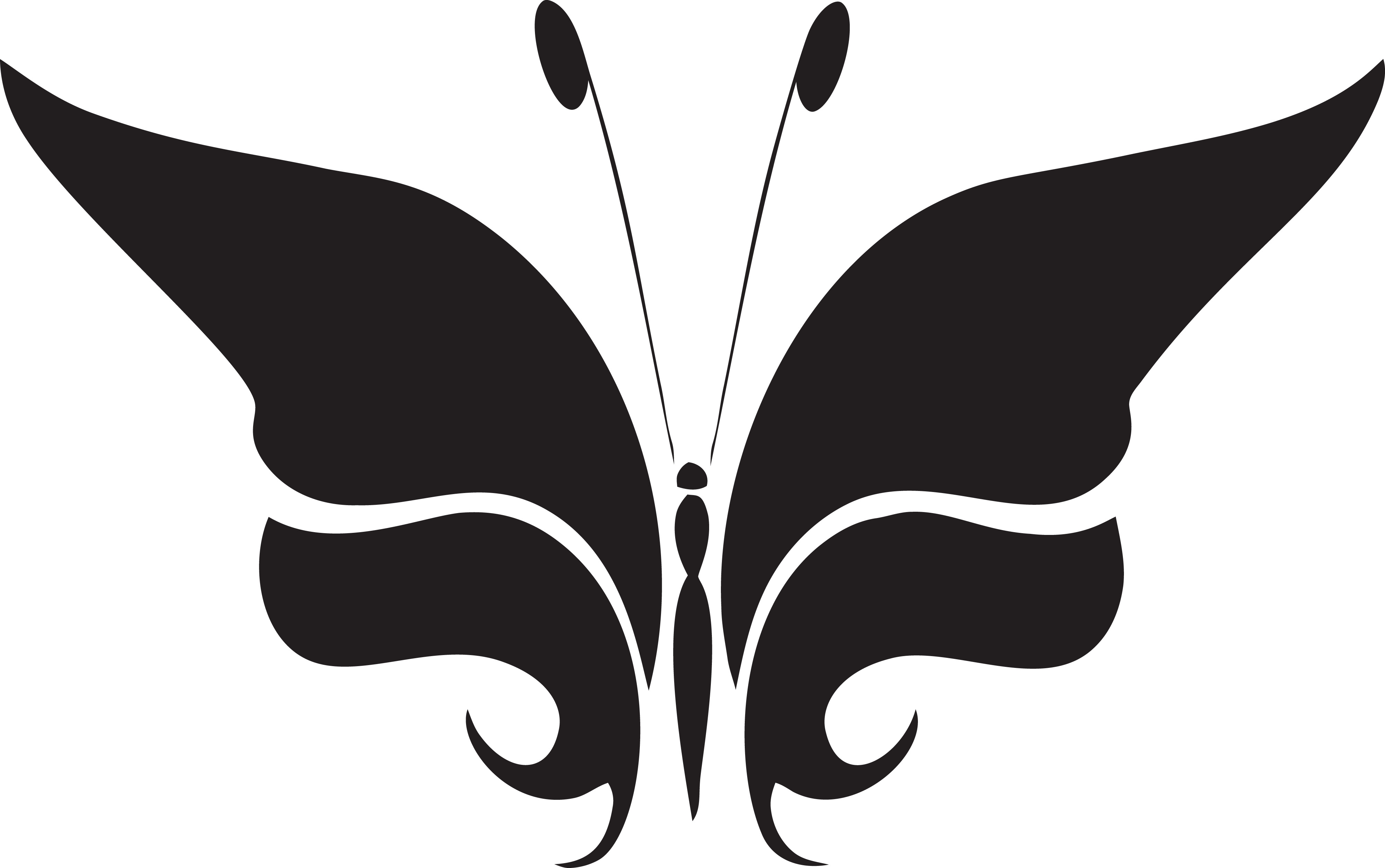 Free Clipart Of A Butterfly - Write Here Journals: Bat Journal Edition Custom Journal (4000x2507)