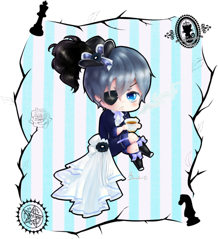 Bocchan's Afternoon Tea ~ Chibi Ciel Phantomhive By - Ciel Phantomhive Chibi (855x934)
