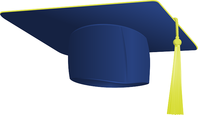 Head, Icon, Blue, Cartoon, Border, Free, Hat, Cap, - Graduation Cap Clip Art (640x373)
