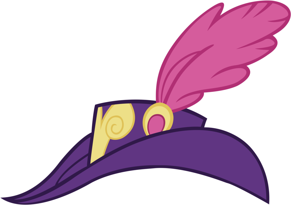 Fancy Hat Png Transparent Image - Hat With Feather Cartoon (1024x712)