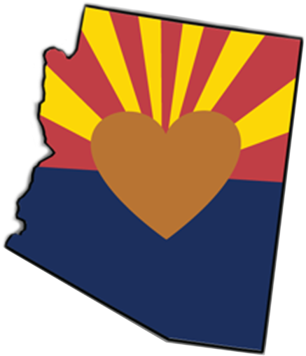 Az Heart In Arizona Sticker - Arizona With A Heart (1024x1024)