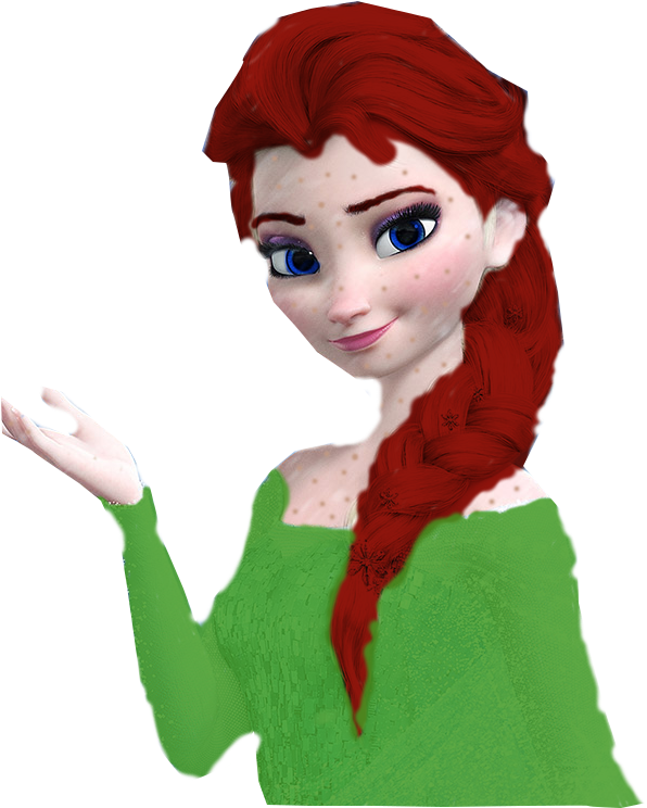 Elsa With Red Hair By Caninesrock - Girl (640x960)